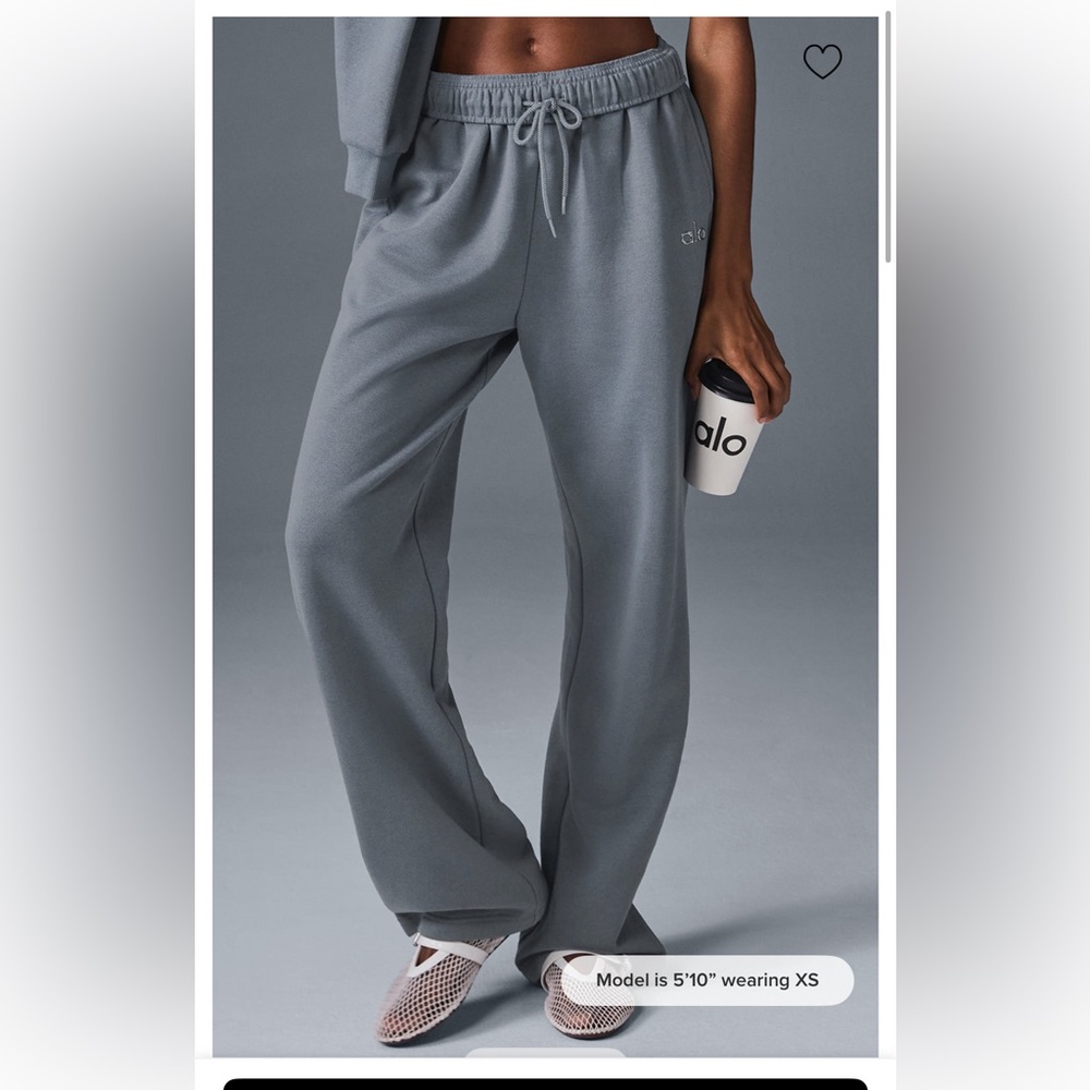 ALO STEEL GREY ACCOLADE SWEATPANTS